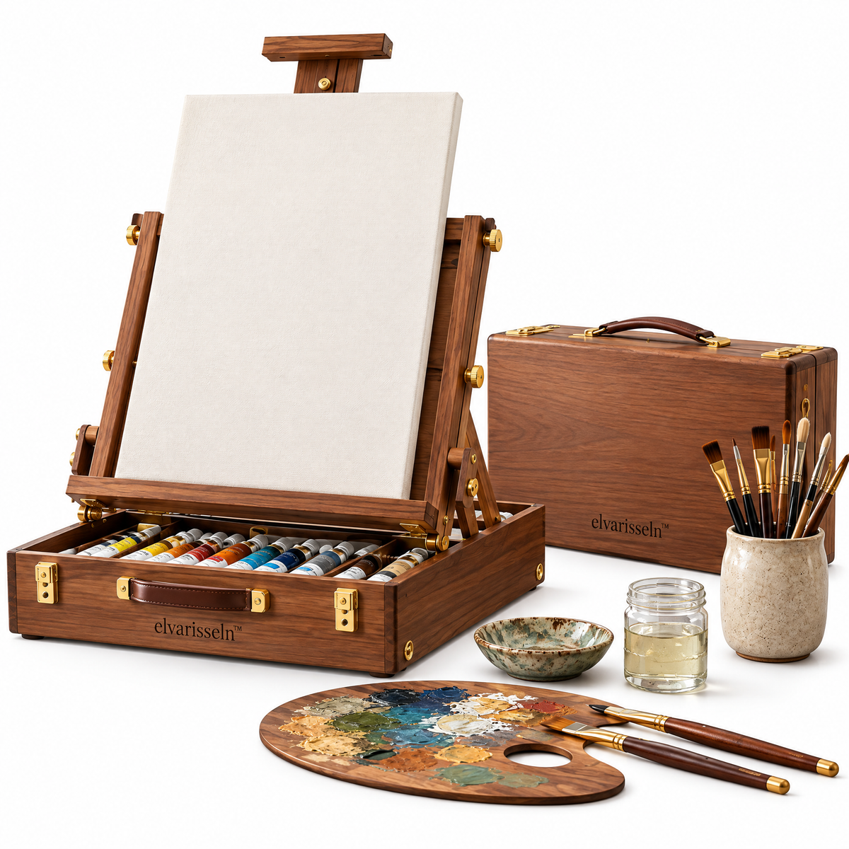 elvarisseln™ Wooden Tabletop Easel Set