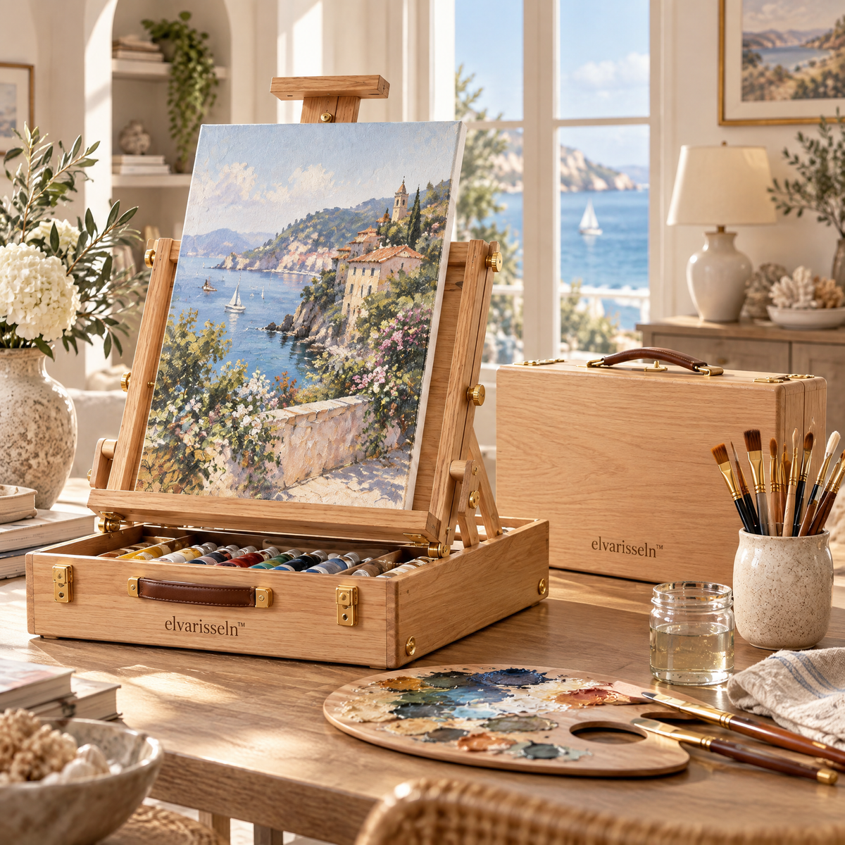 elvarisseln™ Wooden Tabletop Easel Set