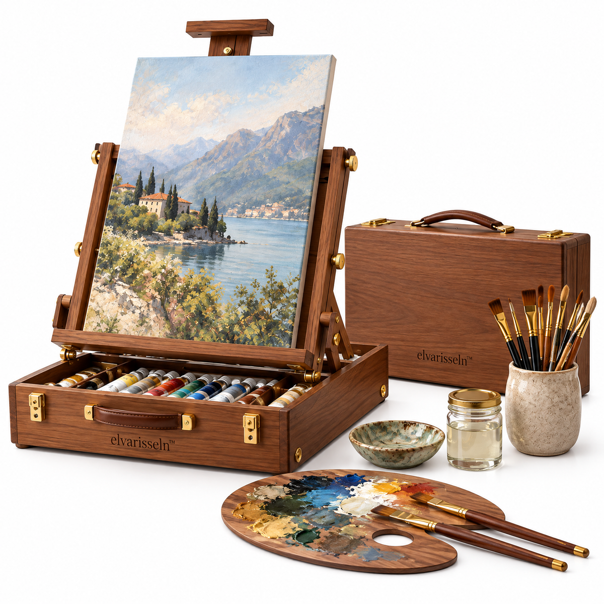 elvarisseln™ Wooden Tabletop Easel Set