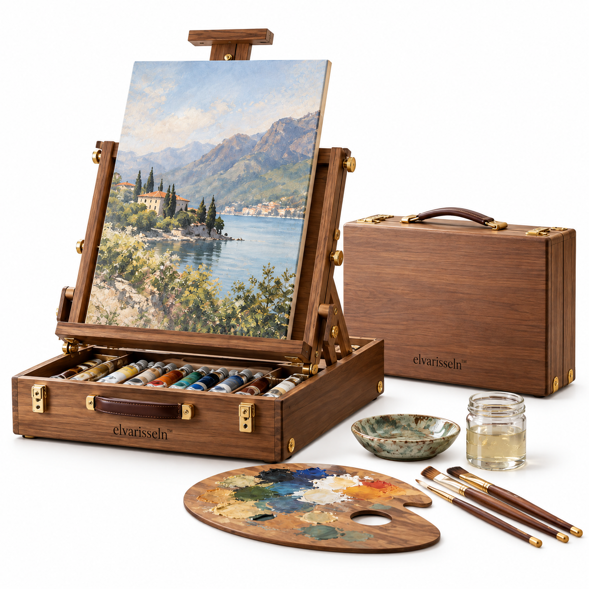 elvarisseln™ Wooden Tabletop Easel Set
